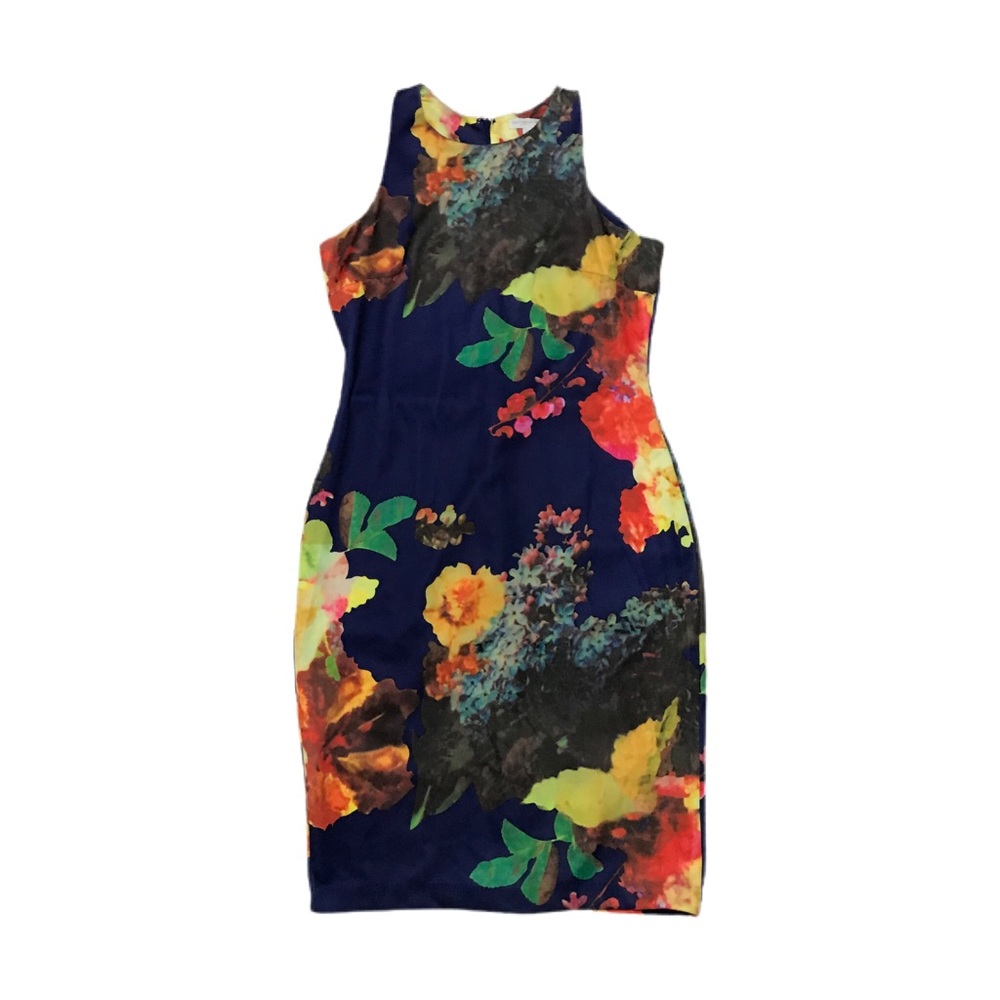 New York & Company Floral Stretch Dress